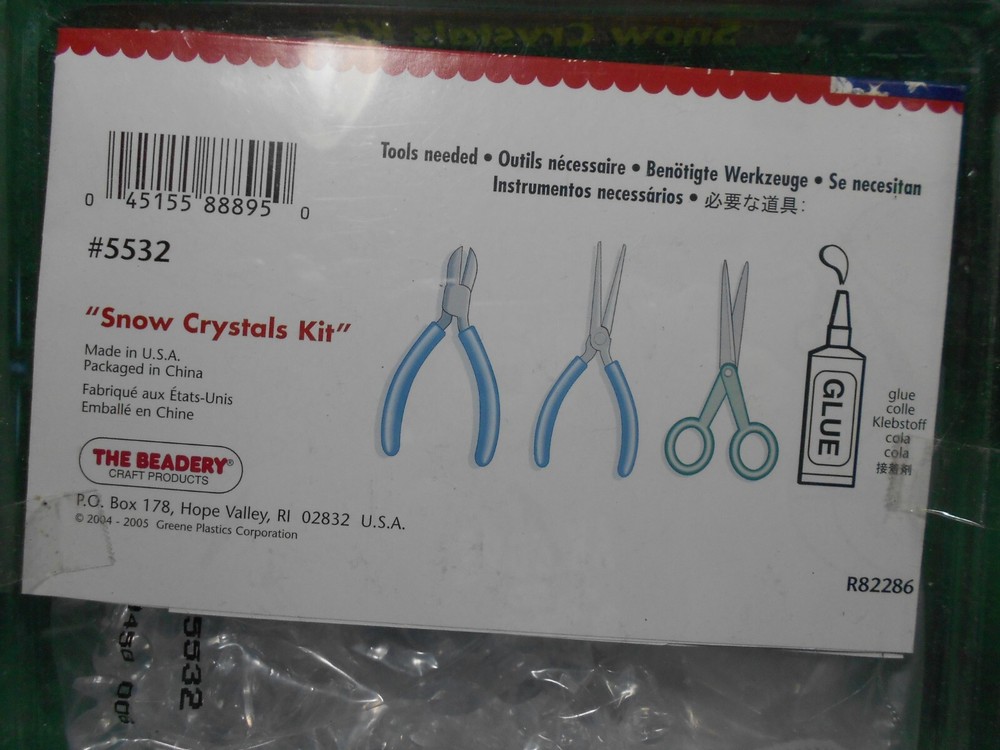 Beadery Ornament Kit-Snow Crystals Makes 6