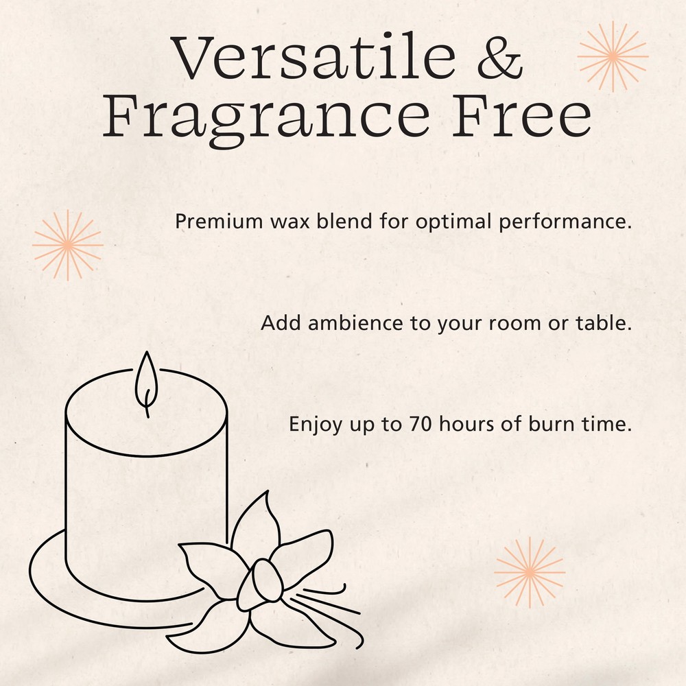 (2 pack) Single Wick 3" x 6" Pillar Candle, Unscented, Ivory