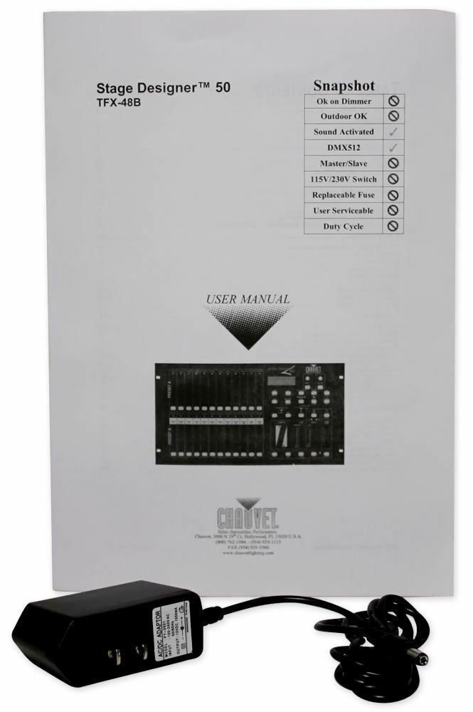 Chauvet DJ STAGE DESIGNER 50 48-Channel DMX Dimmer Controller+192-Ch Controller