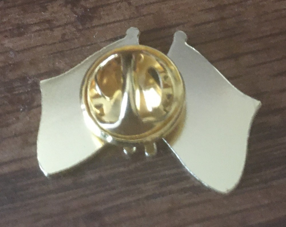 Russia &Ukraine FLAGS double PIN Pinback Lapel