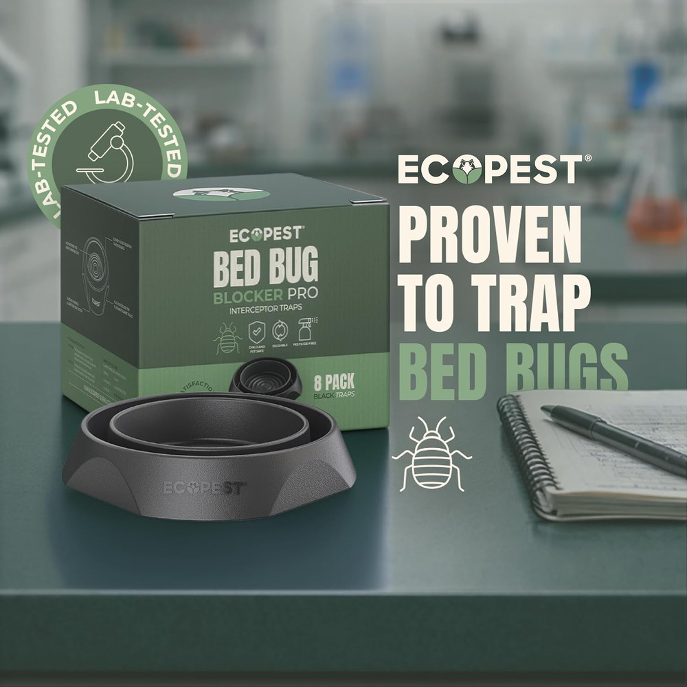 Bed Bug Interceptors – 4 Pack | Bed Bug Blocker (Pro) Interceptor Traps | Insect