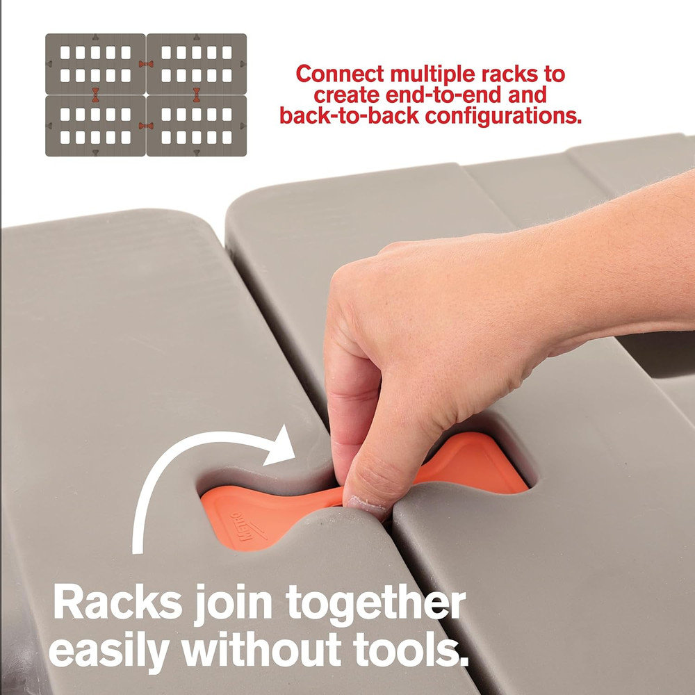 Bow-Tie Dunnage Rack - NSF Listed Heavy-Duty Polymer Plastic Storage Rack for Fo
