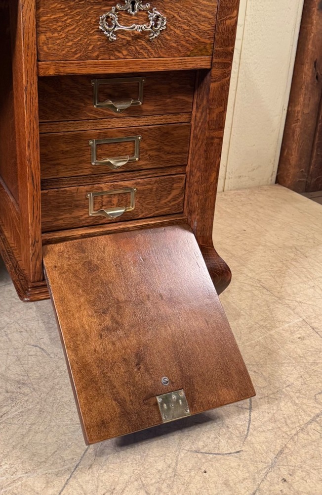 Antique Oak Macey's Roll Top Desk