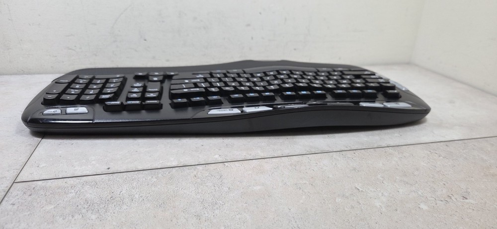 Logitech K350 Wave Ergonomic Wireless Keyboard with Unifying USB Dongle