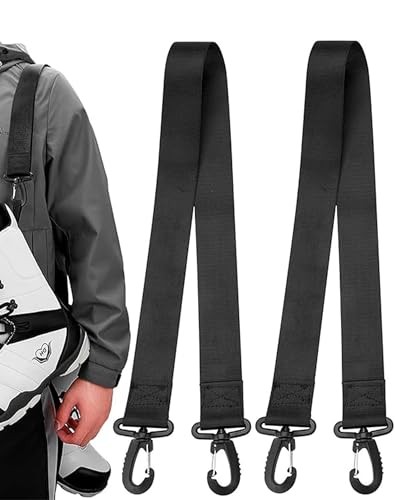 2 Pack Ski Boot Carrier Straps,Ski and Snowboard Boot Shoulder Sling Black