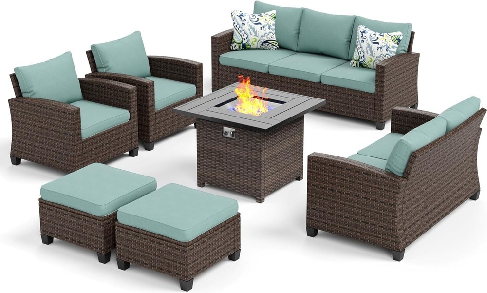 Heater Fire Gas Table Fireplace Propane Fire Pit Set Outdoor Conversation Set