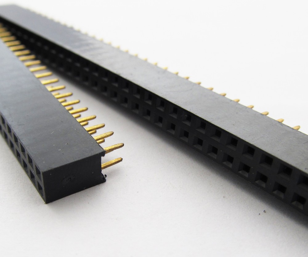10x Double Row 2x 40pin Female 2.54mm Pitch Flat PCB Panel Breakable Pin Header