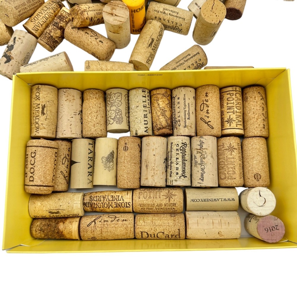 Bundle of 66 Assorted Wine Bottle Corks for Craft Projects