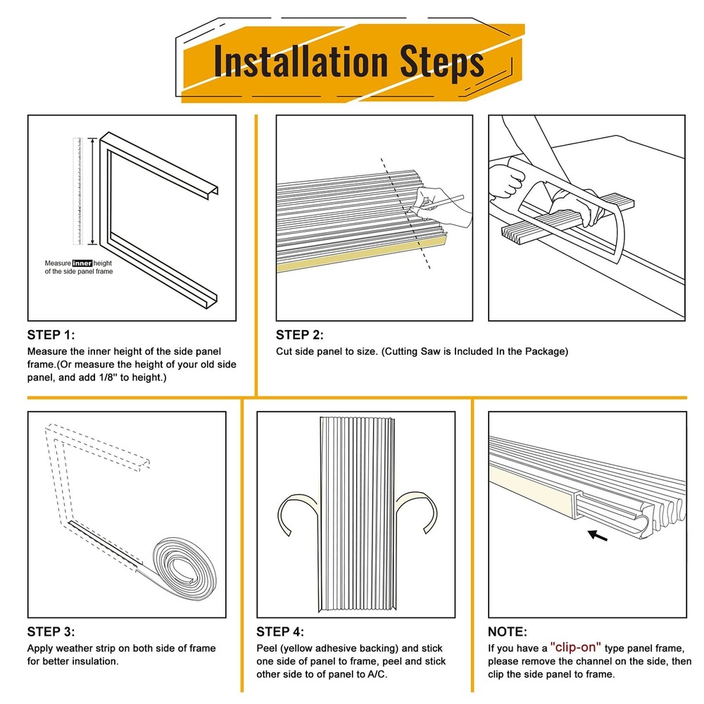 LBG Products Window AC Insulating Side Panel Kit Fits for Window Air Conditio...