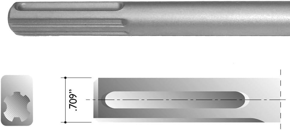 6" Wide SDS-MAX Floor Scraper System with SURE-LOCK Fasteners/Remove Ceramic Til