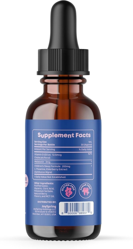 JoySpring Kids Bedtime Routine for Sleep& –Liquid Melatonin+ Herbal Digestive