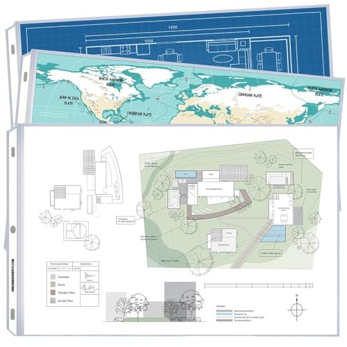 11 x 17 Sheet Protectors, Landscape View, 25 Pack, Side Loading, Protect,