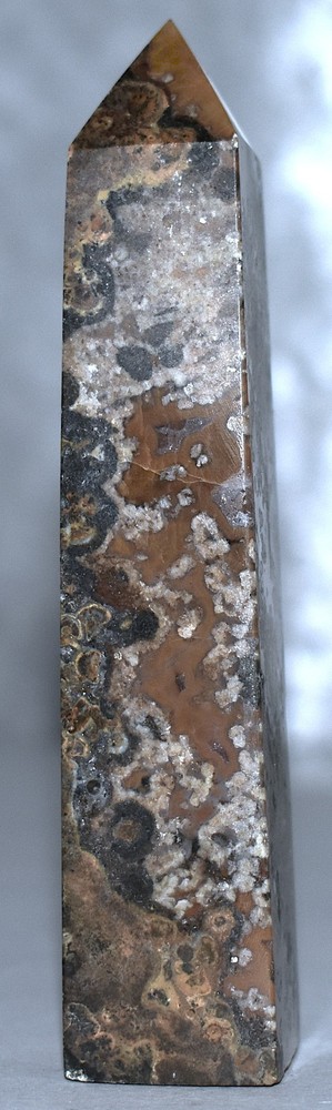 Pretty Orbicular Agate Tower 4.4"/133 Grams
