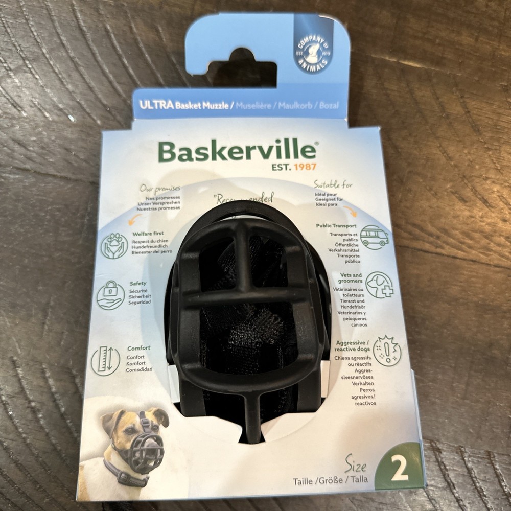 Baskerville Ultra Moldable Muzzle Size 2 Black