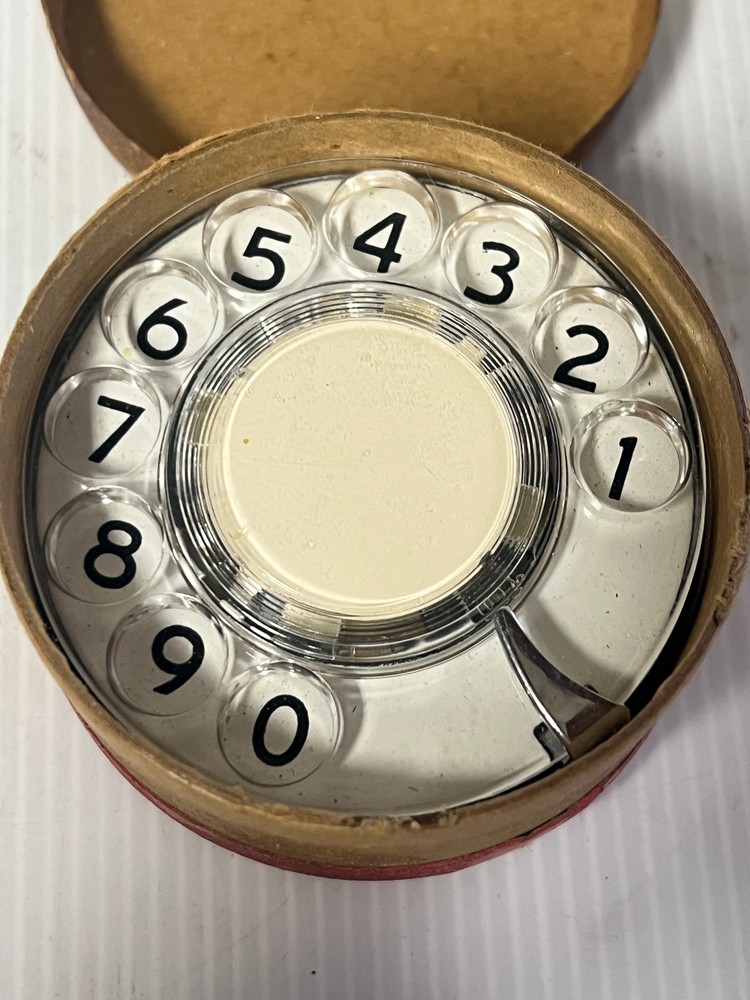 Aeco Rotary Dial White 946D Replacement Part Vintage NOS
