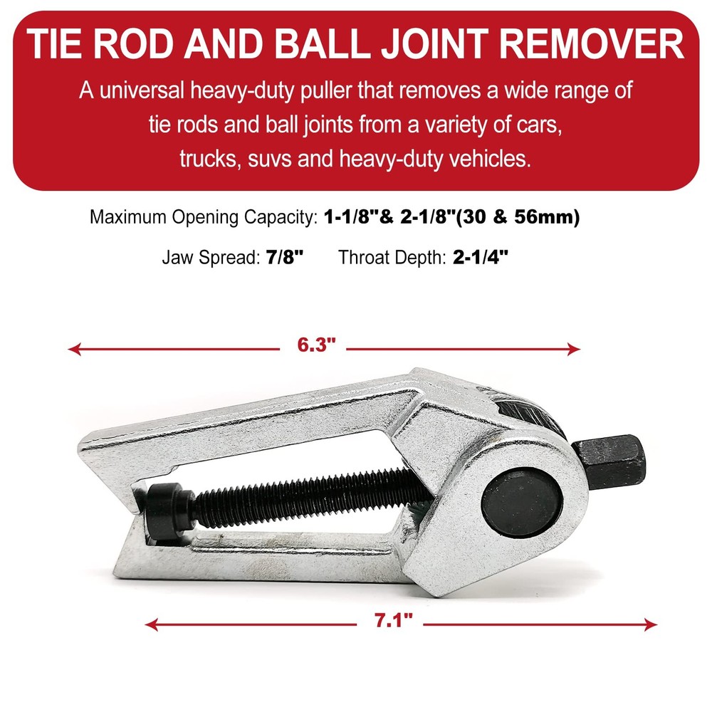 FEXON 5pcs Front End Service Tool 5-in-1 Ball Joint Separator, Pitman Arm Red
