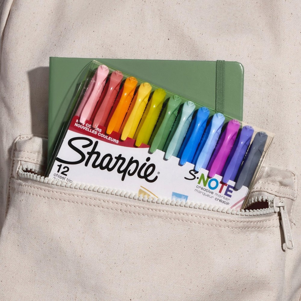 SHARPIE S-Note Creative Markers, Pastel 1 Count (Pack of 12), Assorted