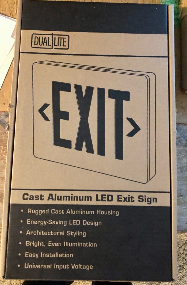 HUBBELL LIGHTING - DUAL-LITE SMRSGWEI EXIT SIGN GREEN and WHITE