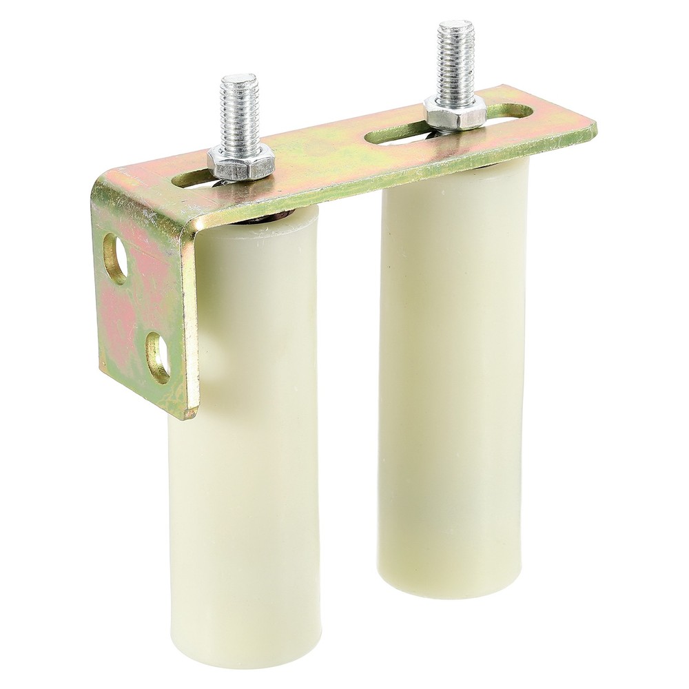 1Set Slide Gate Guide Roller 5.9" Adjustable Nylon Rollers with Bracket, White