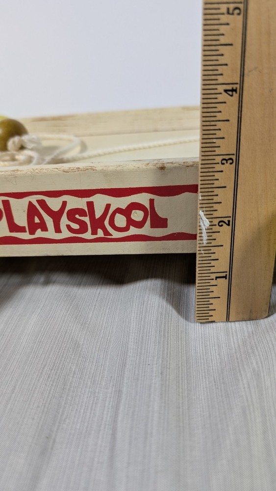 Vintage Playskool Pull Wagon With Yellow Wheels