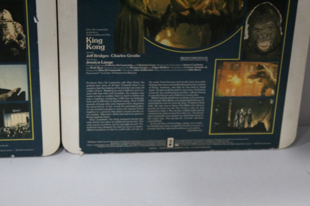1983 CED SELECTVISION VIDEODISC Paramount Cult Classic King Kong 2 Disc Set