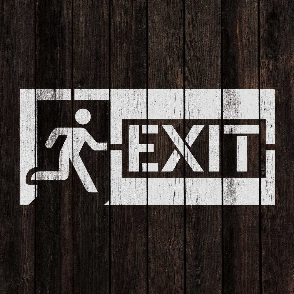 Exit Sign Stencil - Durable & Reusable Mylar Stencils