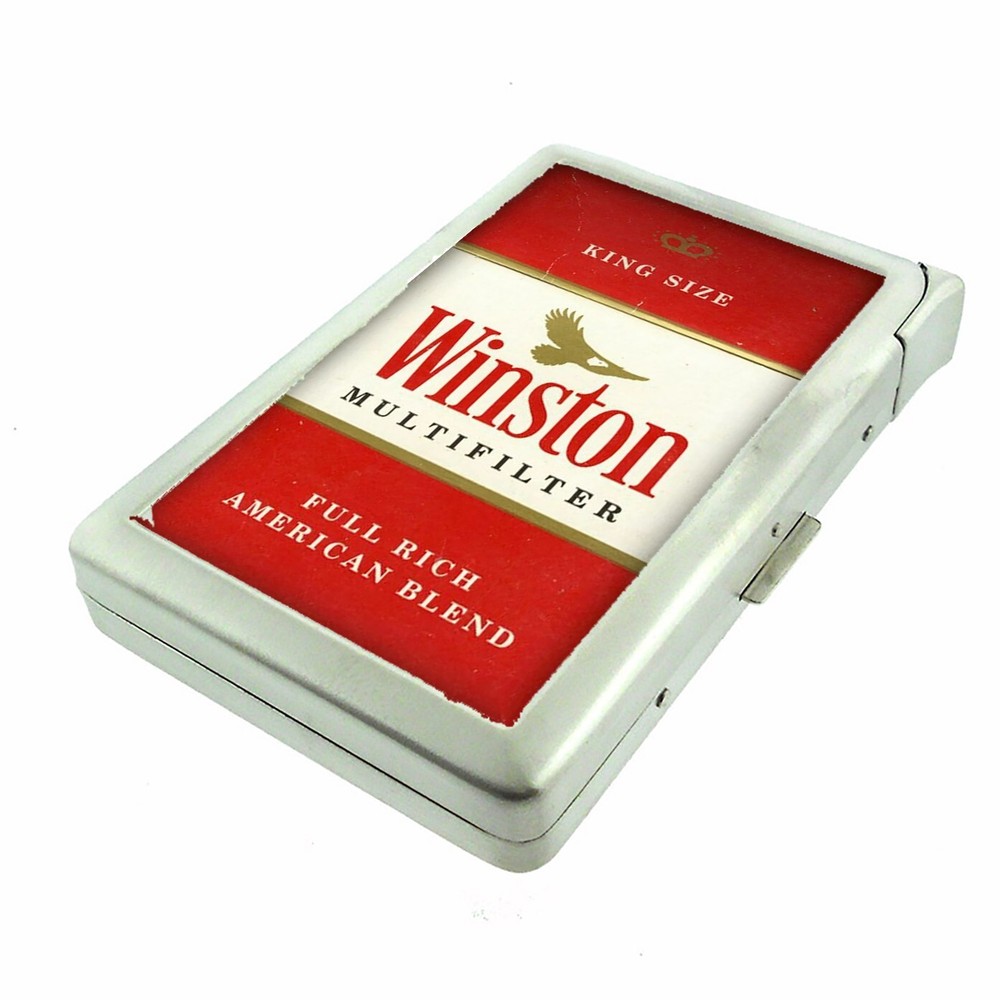 Vintage American Cigarette Case with lighter ID Holder Wallet