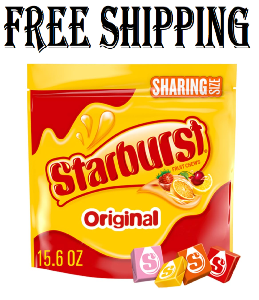 STARBURST Original Fruit Chews Chewy Summer Candy Sharing Size Bag, 15.6oz