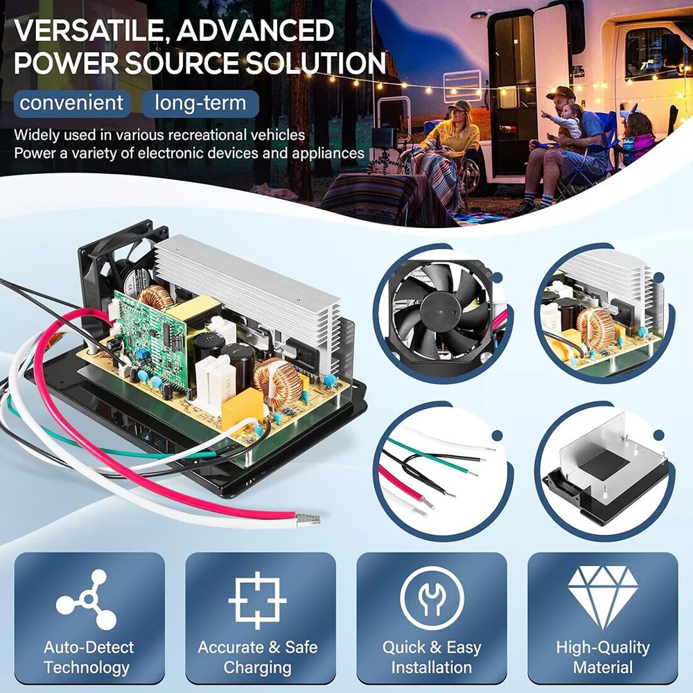 For WFCO WF-8955-MBA Converter Power Converter Assembly 55Amp 105-130VAC 950W