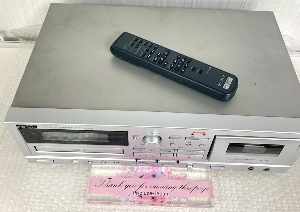 TEAC AD-850 CD Cassette Deck Combo Player With Remote Tested Working