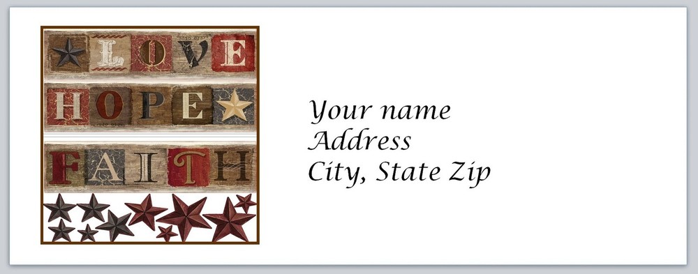 Personalized Address Labels Primitive Country (C 800)