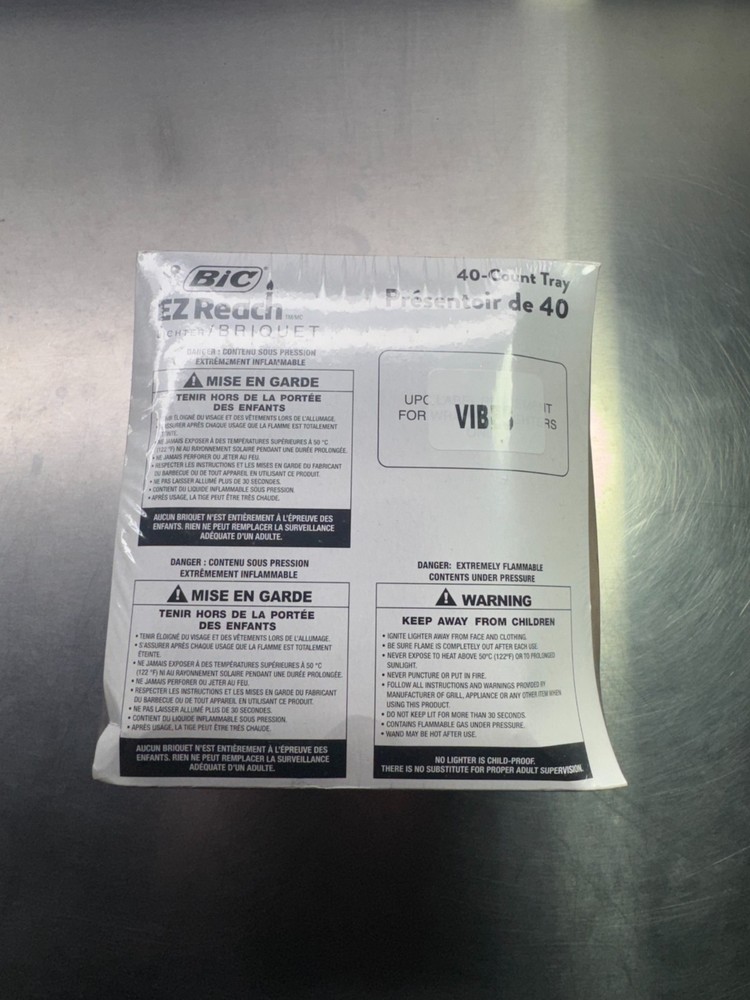 Bic EZ Reach Lighter 40 Pack Branded ( VIBES)