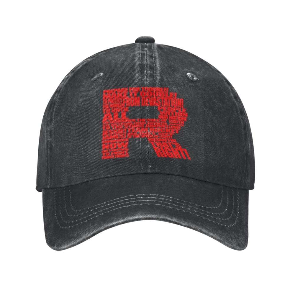 Team Rocket Motto Baseball cap neutral breathable sun hat adjustable printed hat