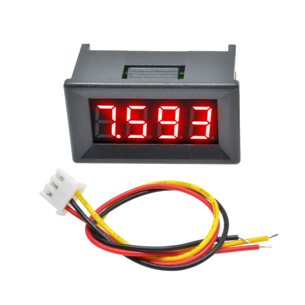 DC 0-100V 0.36"LED Display 3-wire Voltmeter Voltage Meter Panel Red/Blue/Green