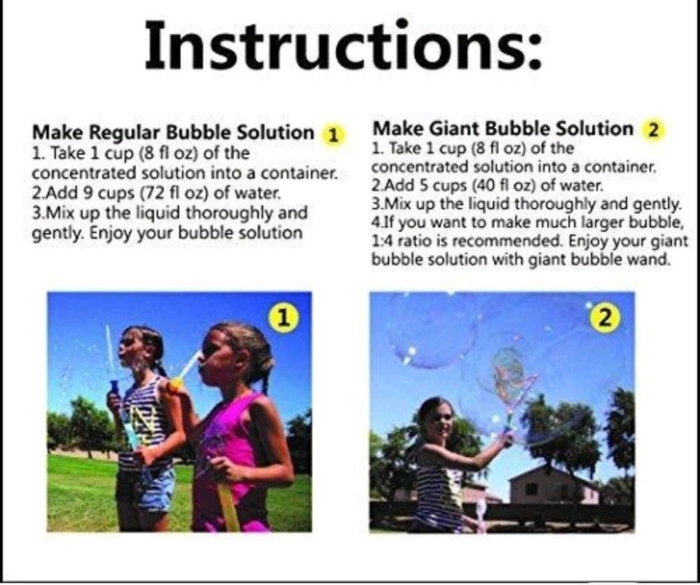 JOYIN 32 oz Bubble Solution Refills (up to 2.5 Gallon) BIG Bubble Solution,