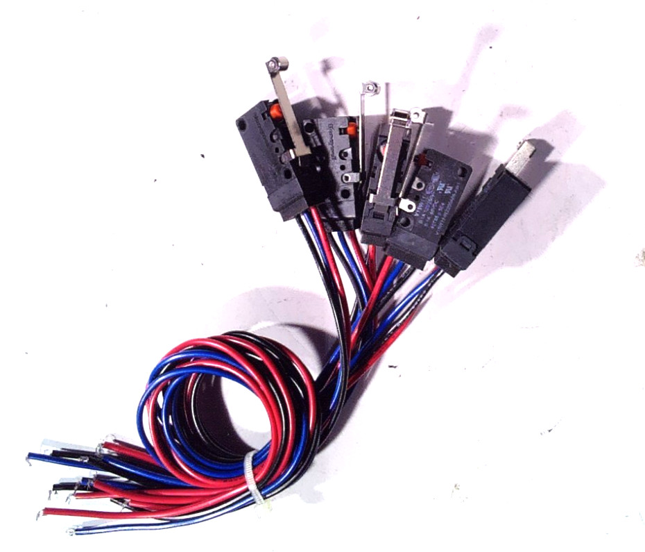 Micro limit switches with roller lever arms