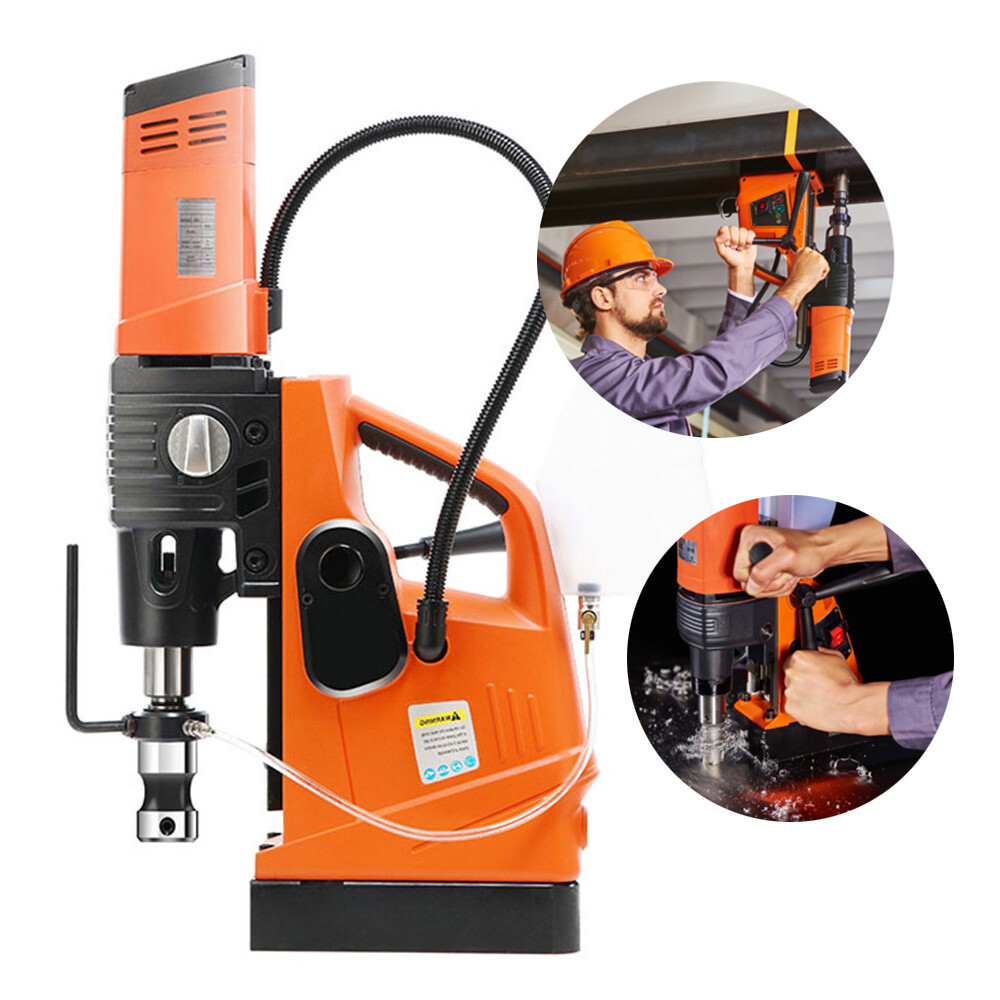 MD60 Electric Magnetic Drill Press Max 3in Depth 2-3/8" Dia Magnet Force Tapping