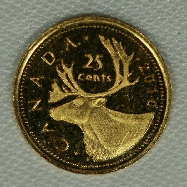 2010 Canada .25 Cent Proof Gold (13) .53 grams.
