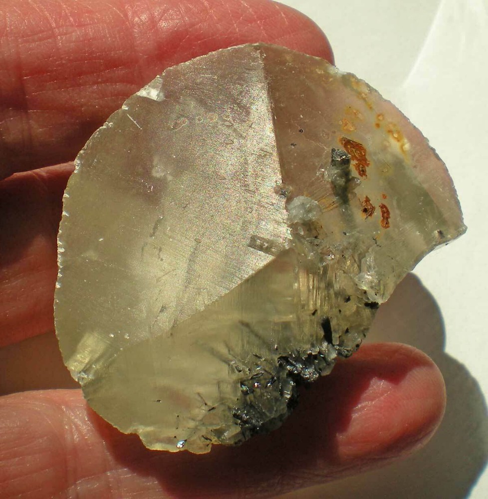Yellow Calcite Crystal, Lenticular, Mercedes type xt223