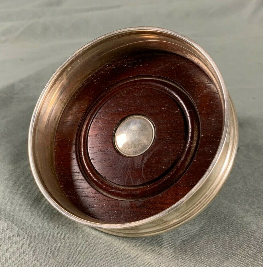 Solid Silver Hallmarked Bottle Coaster by Carrs of Sheffield 2009