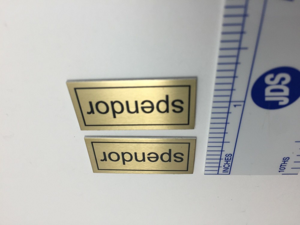 Spendor Speaker Custom Metal Badges Logo PAIR