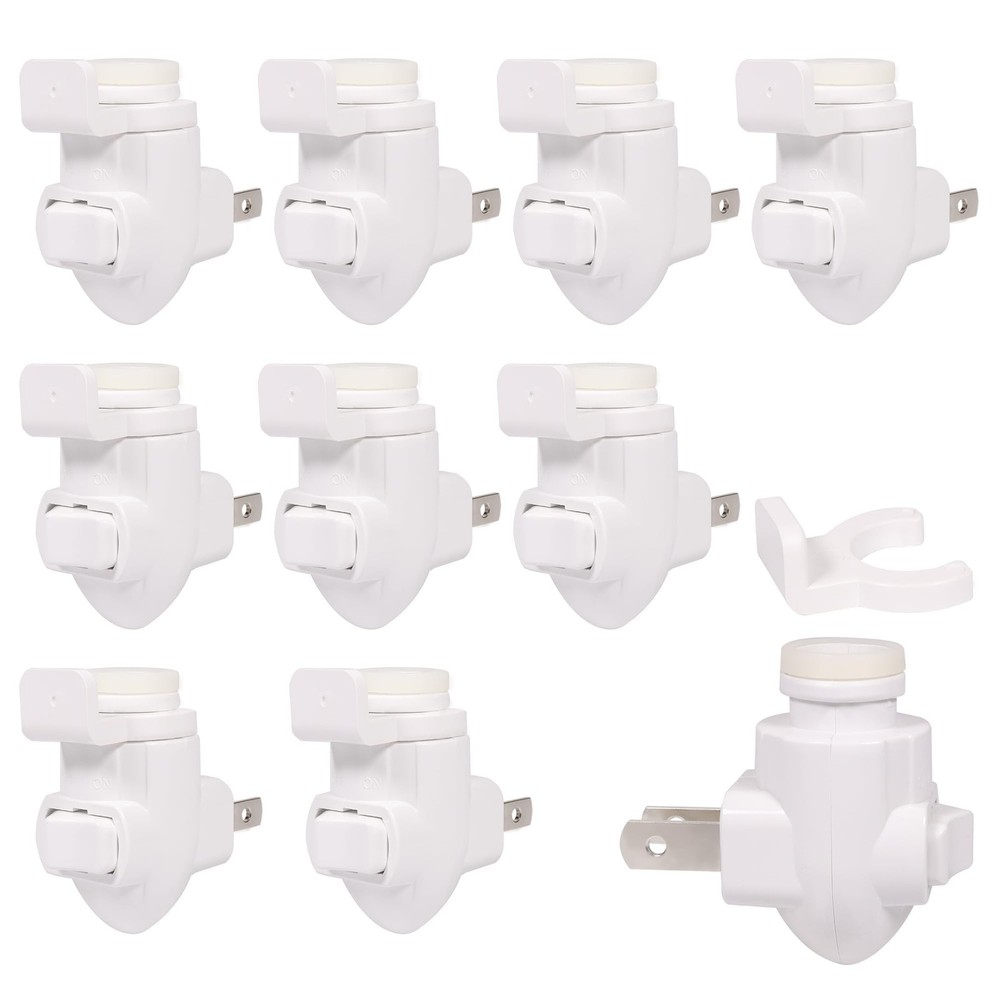 Plug in Night Light Module Socket with ON/Off Switch with Shade Mounting Clip...