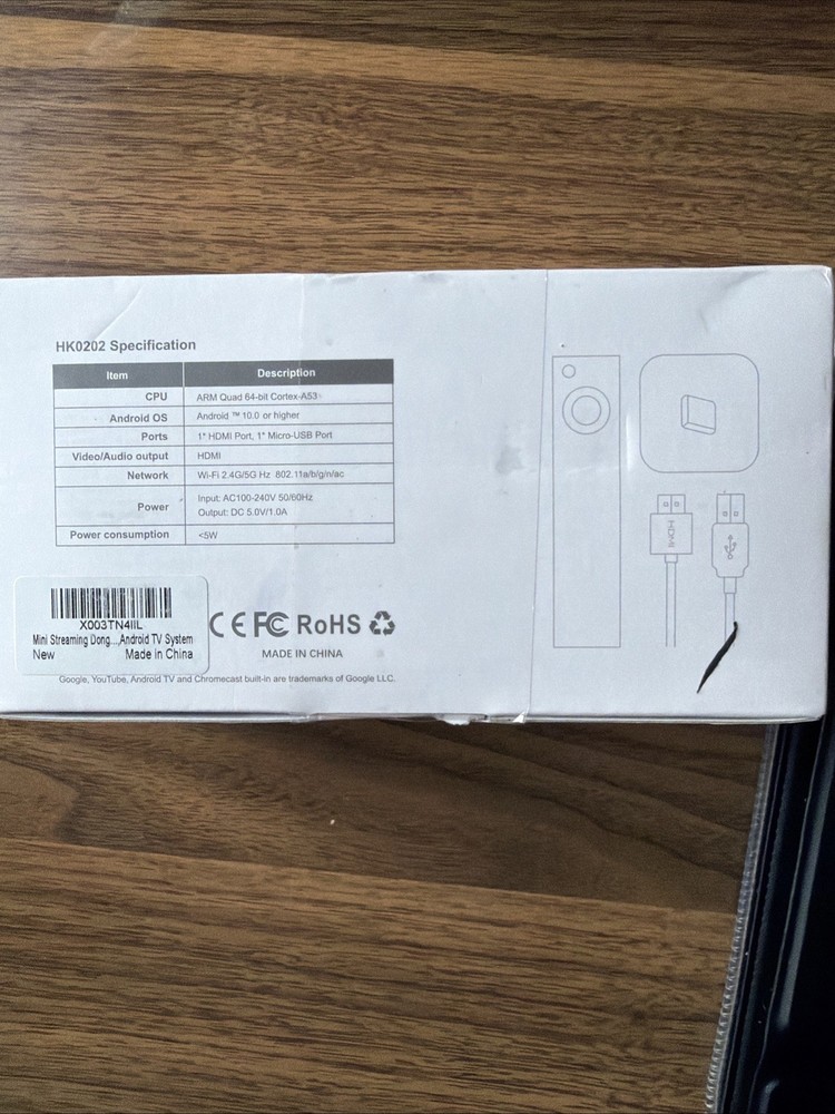 HAKO Mini AndroidTV HK0202 Specification HDMI Output - New in Open Box