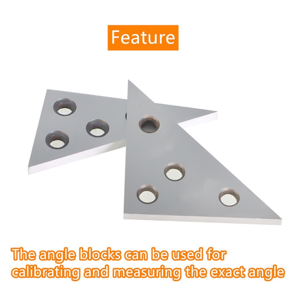 Solid Angle Plate Set Industrial Tools 2 Pcs Triangle Angle Block 30-60-90 De...