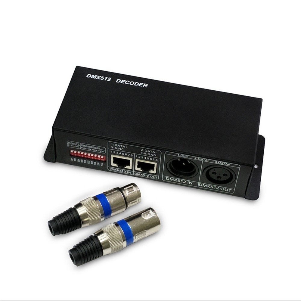 DC12V~24V LED RGBW DMX 512 Controller Decoder Dimmer 4 Channel 8A Stripe Light E