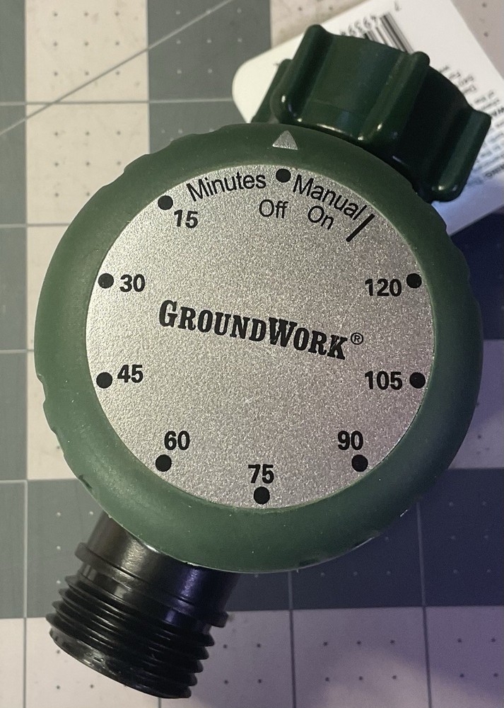 GroundWork Mechanical Water Timer ABS Plastic Green ~ 8 Separate Settings ~ NWT