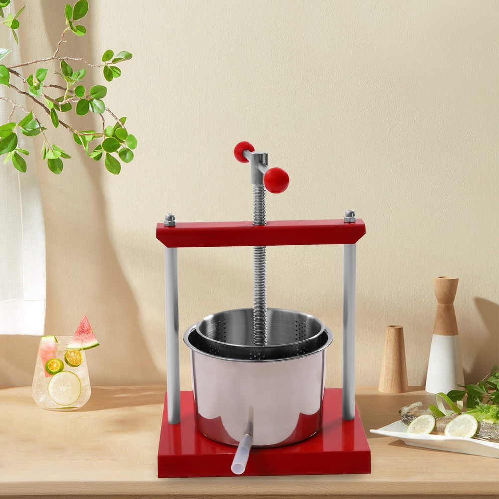 Cheese Tincture Herb Fruit Wine Manual Press 0.8 Gal Power Ball Handle for Juice