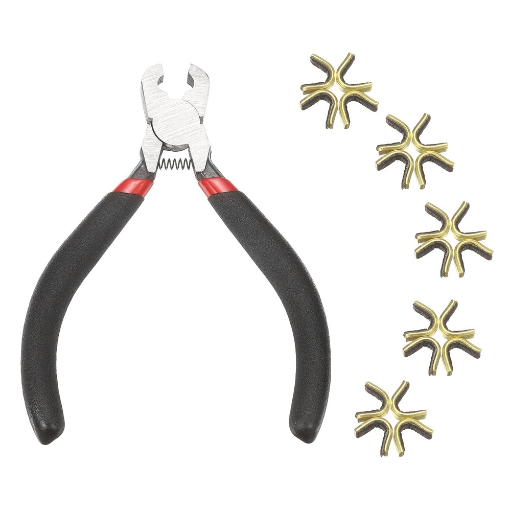 Bow String Nocking Points Set, 20 Pcs Black Brass Nocking Points and 1 Pliers
