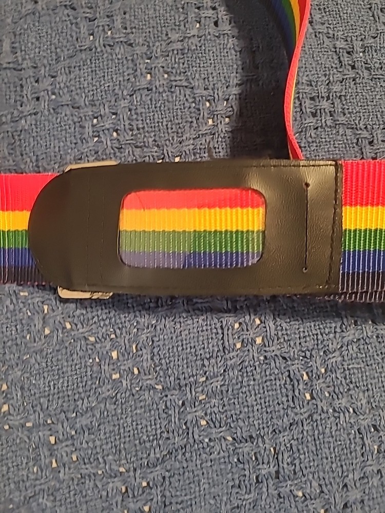 Rainbow Colored Luggage Strap For Security & Easy Visability Adjustable Hawaii