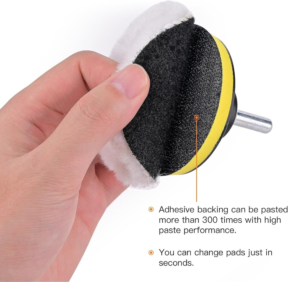 Wool Buffing Polishing Pad Drill Attachment